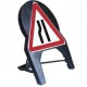 Road Narrows Nearside Q Sign 600mm